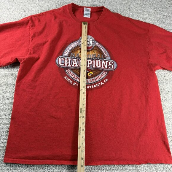 Vintage Gidan University of Louisville 2013 Champions T-Shirt Red Men’s Size XXL - Picture 4 of 7